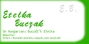 etelka buczak business card